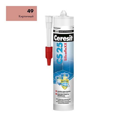 Затирка Силикон CS25 кирпич 280 мл Церезит