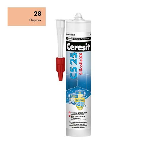 Затирка Силикон CS25 персик 280 мл Церезит